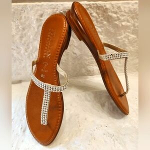 Italian Shoemakers Rhinestone Thong Sandals